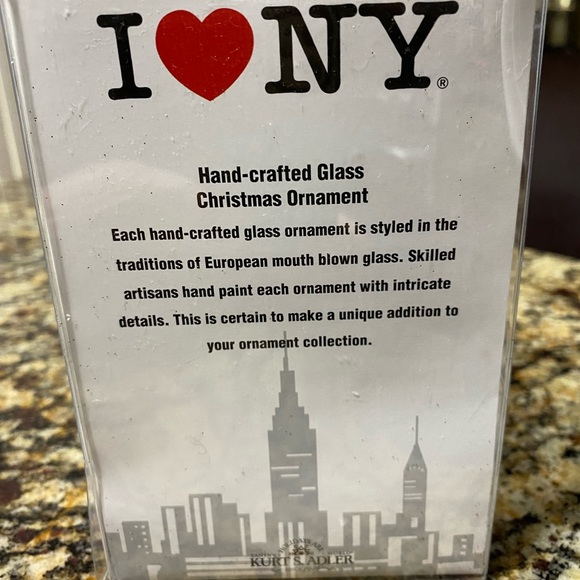 Kurt S. Adler I❤️NY Hand-Crafted Glass Christmas Ornament white hoodie - Picture 7 of 10